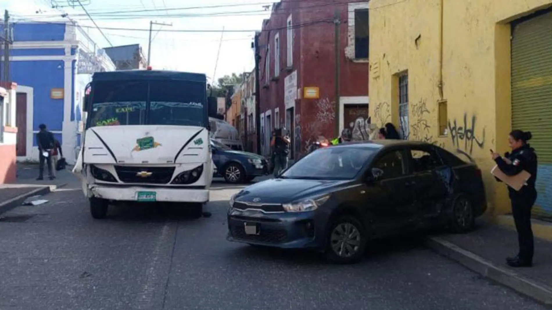 La Ruta 12, Unidad 45, cuyo conductor no respetó la preferencia de paso